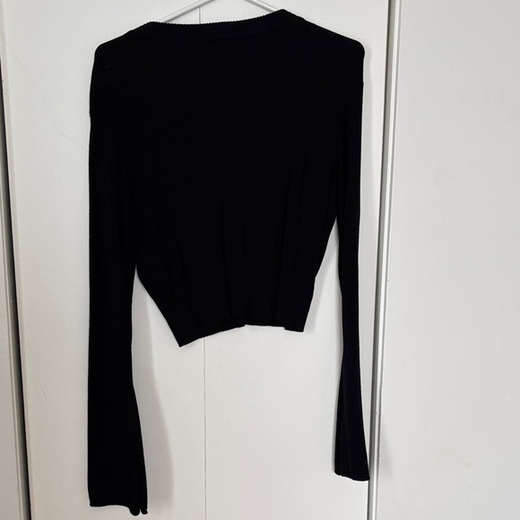 Garage Black Long Sleeve V-Neck Top - Picture 4 of 4